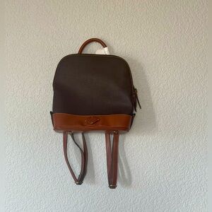 Brown and Black Leather Backpack
